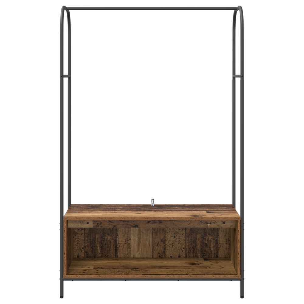 Produktbild för Klädhängare Brun Ek 100 x 44 x 160 cm Konstruerat trä