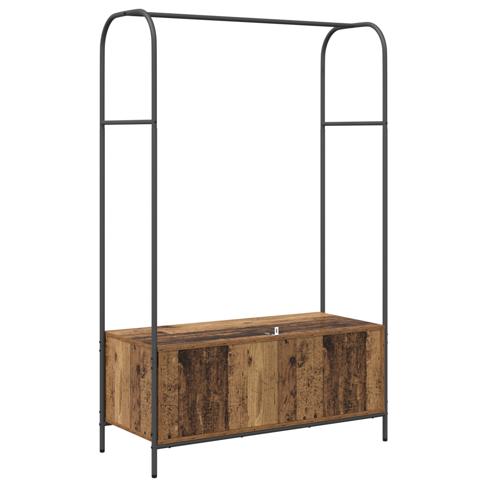 Produktbild för Klädhängare Brun Ek 100 x 44 x 160 cm Konstruerat trä