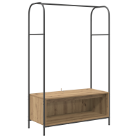 Produktbild för Klädhängare Brun Ek 100 x 44 x 160 cm Konstruerat trä