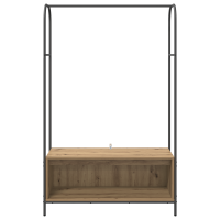Produktbild för Klädhängare Brun Ek 100 x 44 x 160 cm Konstruerat trä