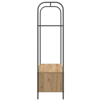 Produktbild för Klädhängare Brun Ek 100 x 44 x 160 cm Konstruerat trä
