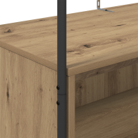Produktbild för Klädhängare Brun Ek 100 x 44 x 160 cm Konstruerat trä