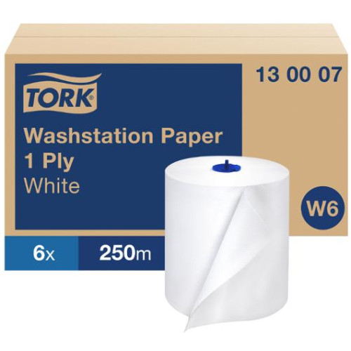 TORK Torkrulle TORK Basic W6 1-lag 250m vit
