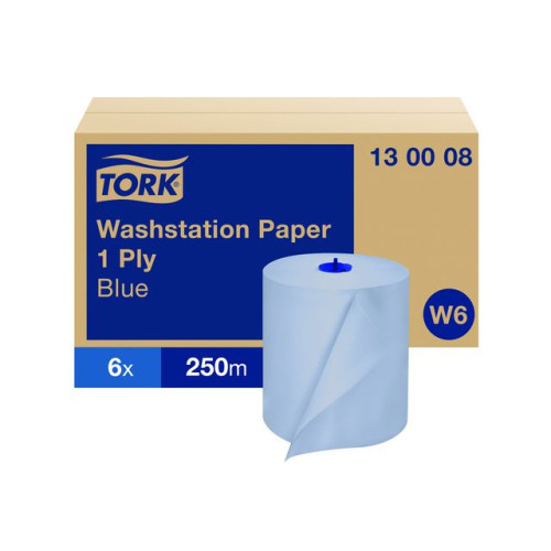 TORK Torkrulle TORK Basic W6 1-lag 250m blå