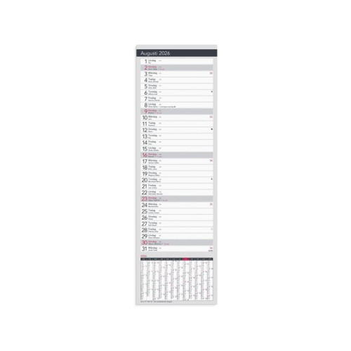 Burde Stor Bordskalender Elegant 2026