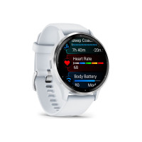 Produktbild för Garmin Venu 3 - whitestone fiberförstärkt polymer - smart klocka med band - 8 GB