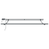 Produktbild för Utdragbar markis orange och brun 300 x 250 cm Duk och Aluminium