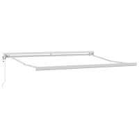 Produktbild för Utdragbar markis Orange och Brunt 300 x 250 cm Tyg och Metall