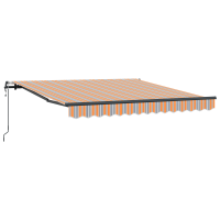 Produktbild för Utdragbar markis Flerfärgsdesign 300 x 250 cm Duk och Aluminium
