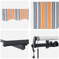 Produktbild för Utdragbar markis Flerfärgsdesign 300 x 250 cm Duk och Aluminium