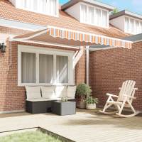 Produktbild för Utdragbar markis Flerfärgsdesign 300 x 250 x 165 cm