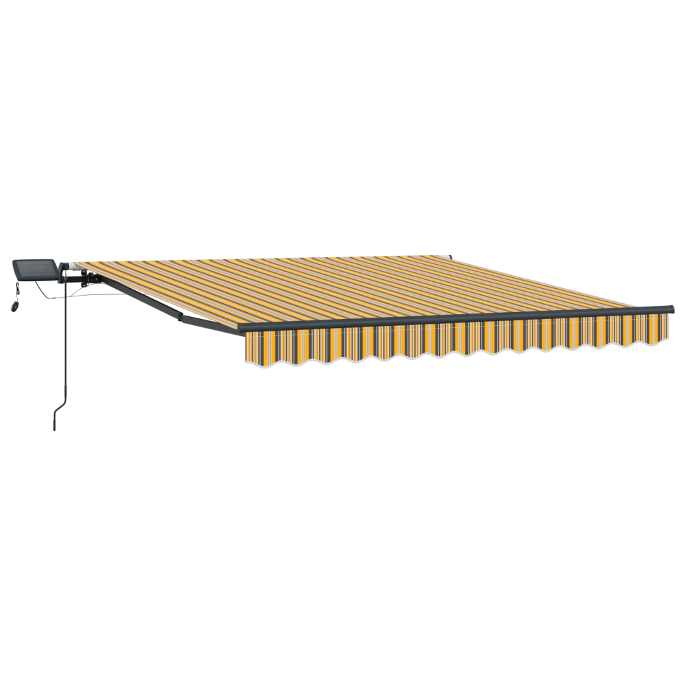 Produktbild för Utdragbar markis Flerfärgsdesign 300 x 250 cm Duk och Aluminium