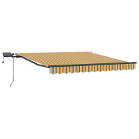 Produktbild för Utdragbar markis Flerfärgsdesign 300 x 250 cm Duk och Aluminium