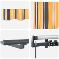 Produktbild för Utdragbar markis Flerfärgsdesign 300 x 250 cm Duk och Aluminium