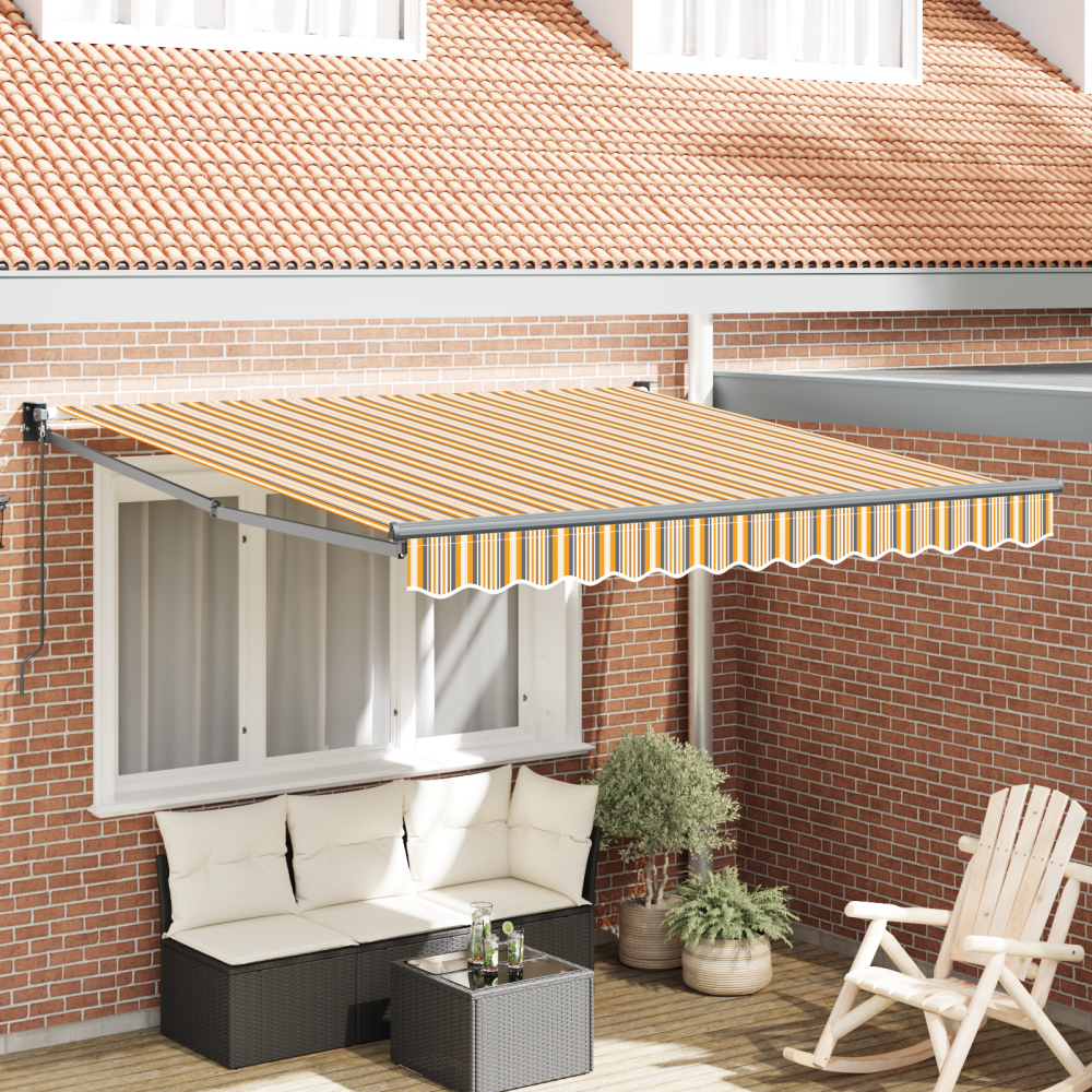 Produktbild för Utdragbar markis Flerfärgsdesign 300 x 250 x 165 cm