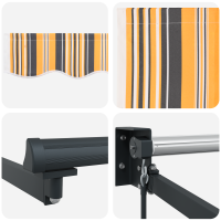 Produktbild för Utdragbar markis Flerfärgsdesign 300 x 250 x 165 cm