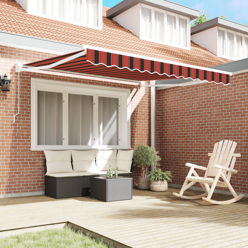 Produktbild för Utdragbar markis Orange och Brunt 350 x 250 x 165 cm