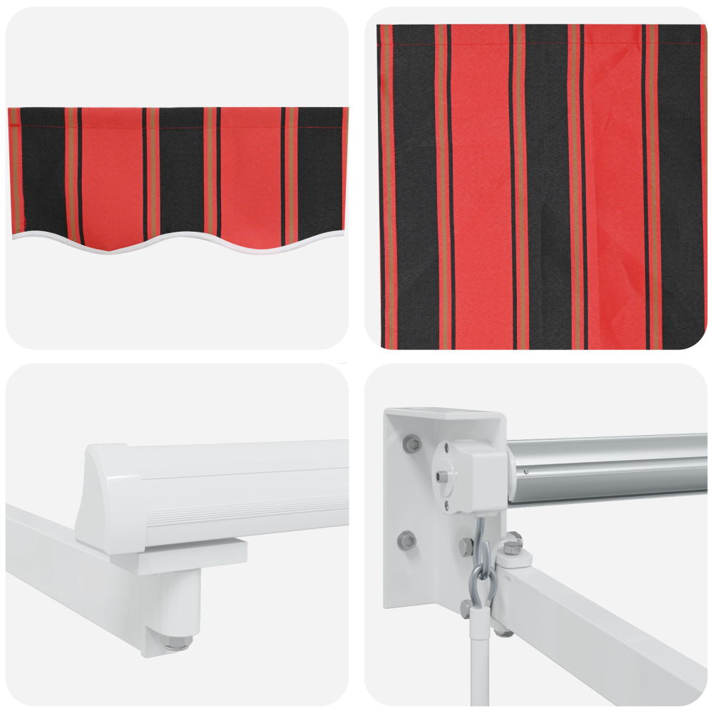 Produktbild för Utdragbar markis Orange och Brunt 350 x 250 x 165 cm