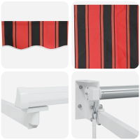 Produktbild för Utdragbar markis Orange och Brunt 350 x 250 x 165 cm