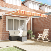 Produktbild för Utdragbar markis Gul och Orange 350 x 250 x 165 cm