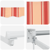 Produktbild för Utdragbar markis Gul och Orange 350 x 250 x 165 cm