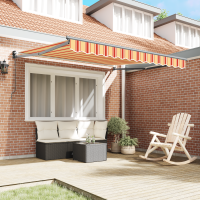 Produktbild för Utdragbar markis Gul och Orange 350 x 250 x 165 cm