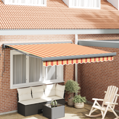 vidaXL Utdragbar markis Gul och Orange 350 x 250 x 165 cm