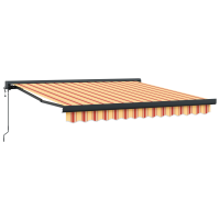 Produktbild för Utdragbar markis Gul och Orange 350 x 250 x 165 cm