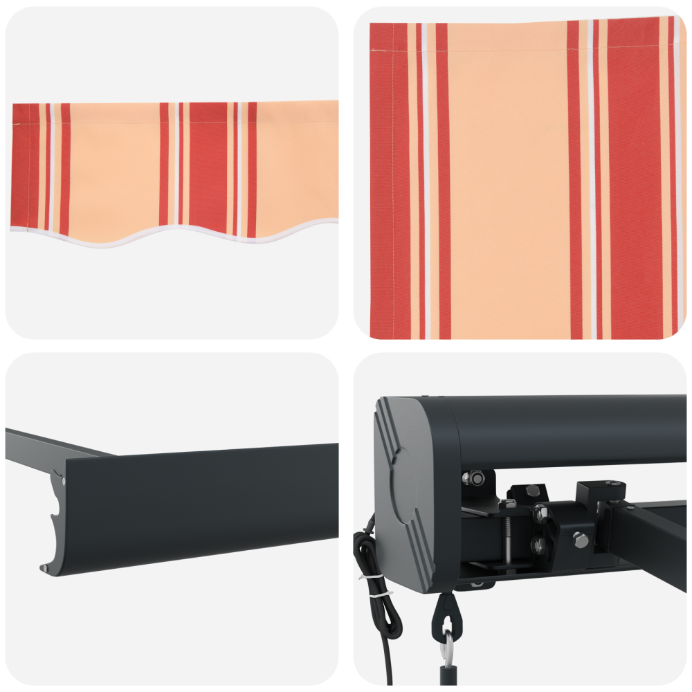 Produktbild för Utdragbar markis Gul och Orange 350 x 250 x 165 cm