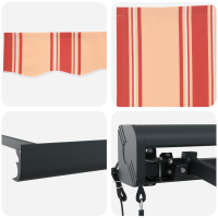 Produktbild för Utdragbar markis Gul och Orange 350 x 250 x 165 cm