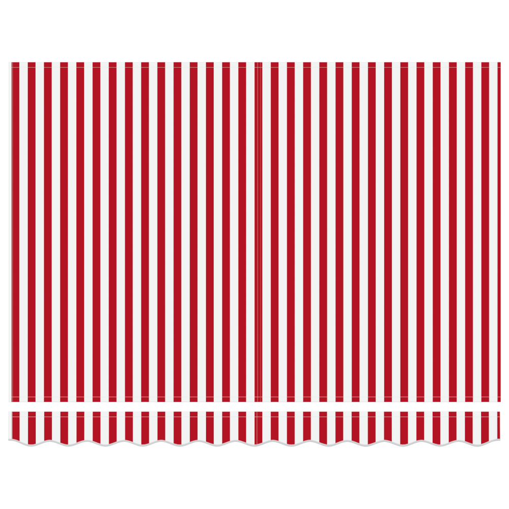 Produktbild för Utdragbar markis Röd och Vit 350 x 250 cm