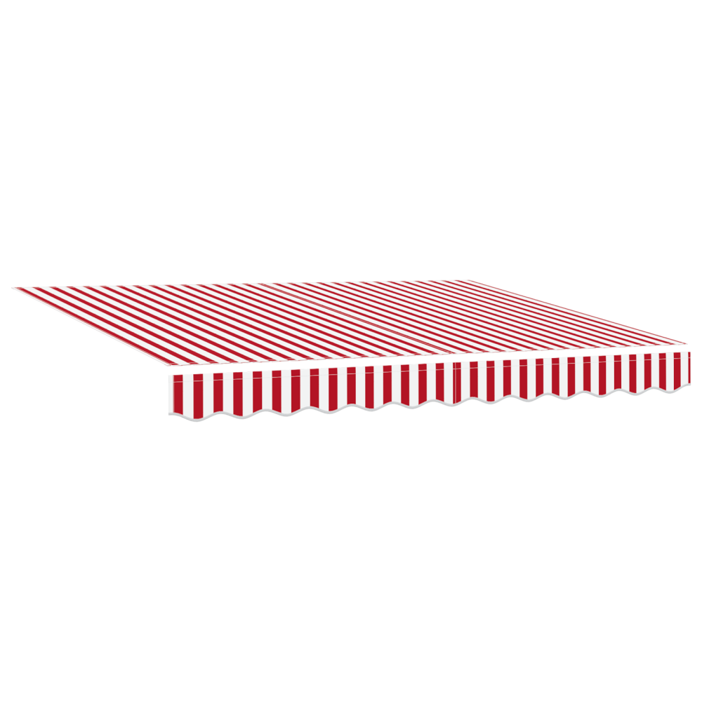 Produktbild för Utdragbar markis Röd och Vit 350 x 250 cm