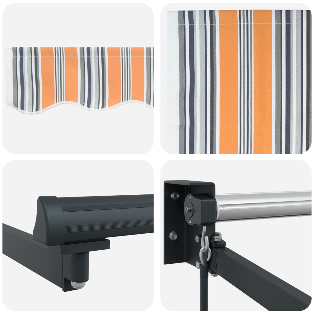 Produktbild för Utdragbar markis Flerfärgsdesign 350 x 250 cm