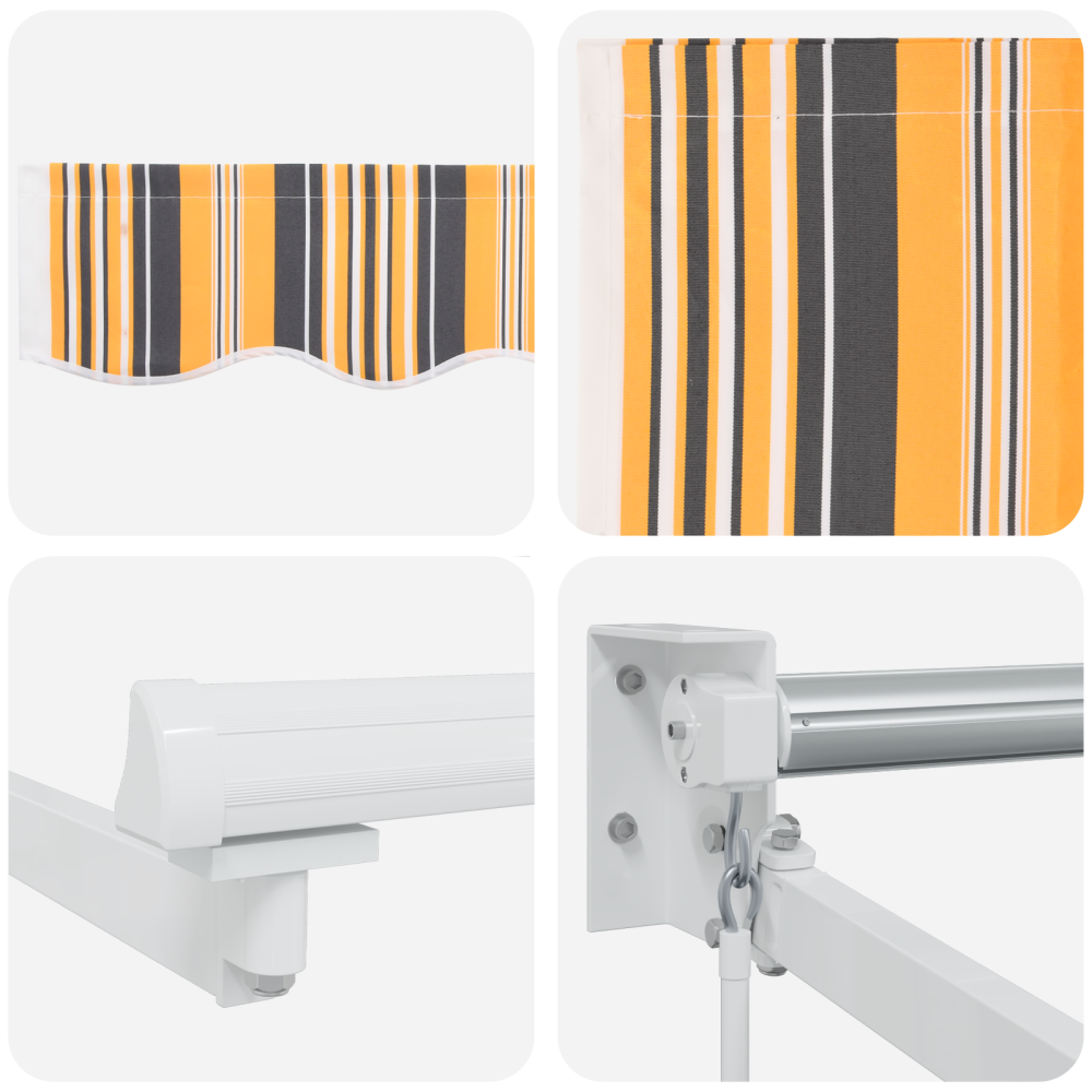 Produktbild för Utdragbar markis Flerfärgsdesign 350 x 250 cm