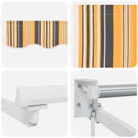 Produktbild för Utdragbar markis Flerfärgsdesign 350 x 250 cm