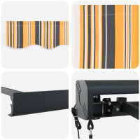 Produktbild för Utdragbar markis Flerfärgsdesign 350 x 250 x 165 cm