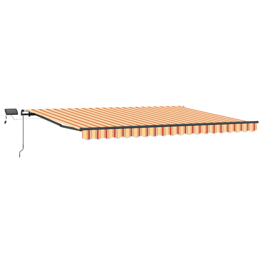 Produktbild för Utdragbar markis Gul och Orange 400 × 300 cm Duk och Aluminium