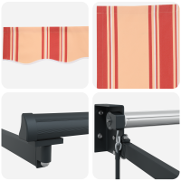 Produktbild för Utdragbar markis Gul och Orange 400 × 300 cm