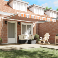 Produktbild för Utdragbar markis Flerfärgsdesign 400 × 300 cm