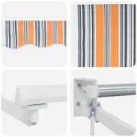 Produktbild för Utdragbar markis Flerfärgsdesign 400 × 300 cm