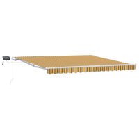 Produktbild för Utdragbar markis Flerfärgsdesign 400 × 300 cm Duk och Aluminium