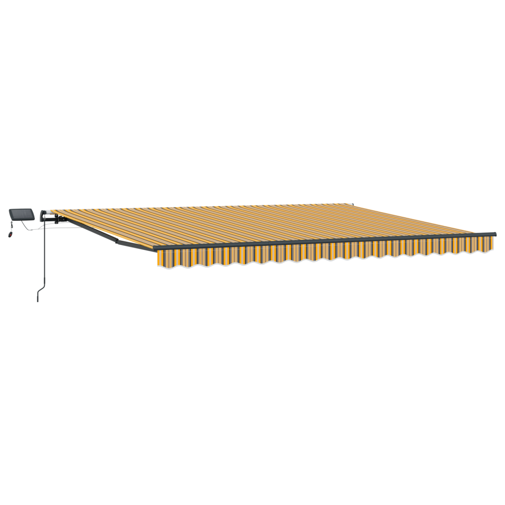 Produktbild för Utdragbar markis Flerfärgsdesign 400 × 300 cm Duk och Aluminium