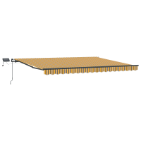 Produktbild för Utdragbar markis Flerfärgsdesign 400 × 300 cm Duk och Aluminium