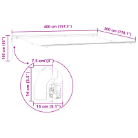 Produktbild för Utdragbar markis Flerfärgsdesign 400 × 300 cm Duk och Aluminium