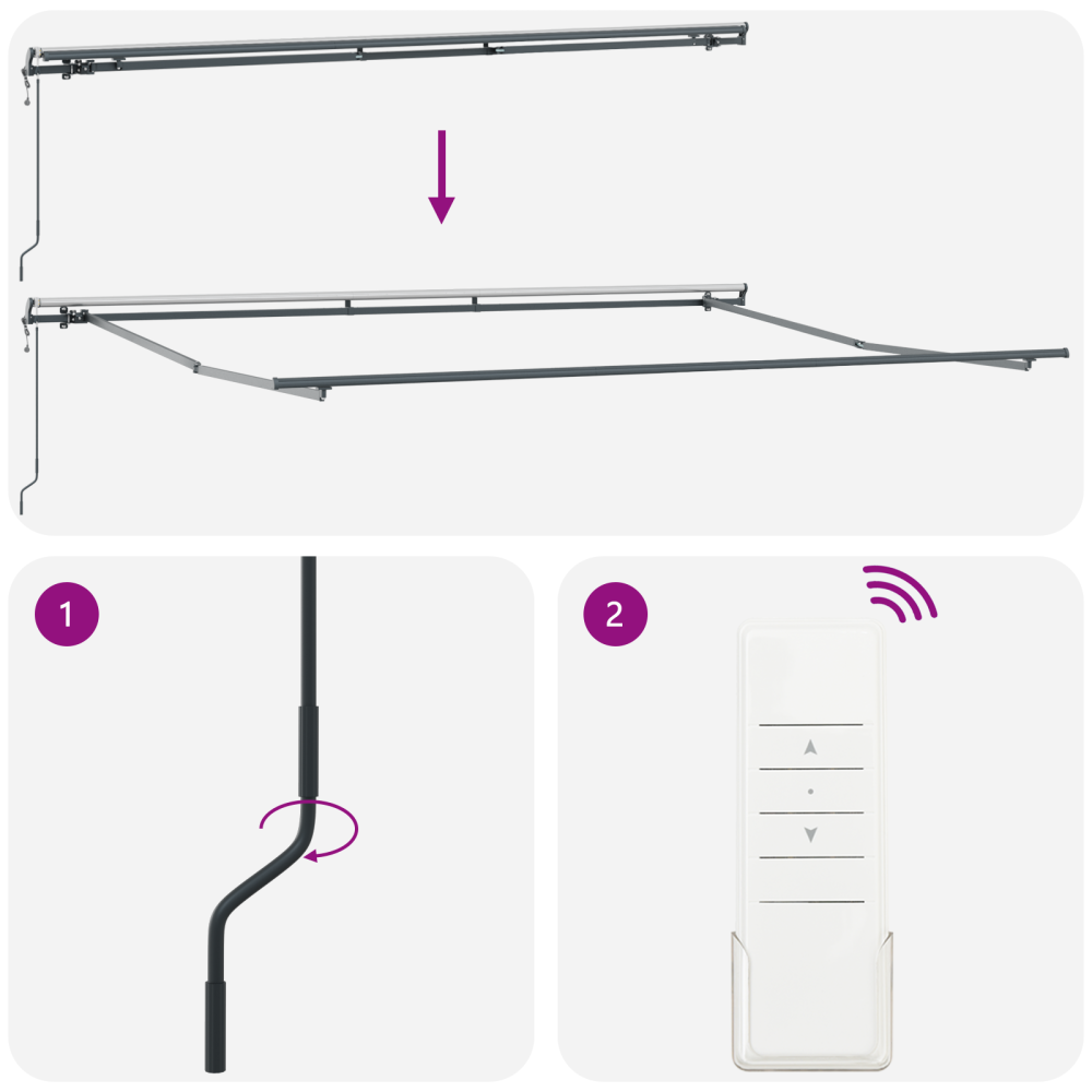 Produktbild för Utdragbar markis Flerfärgsdesign 400 × 300 cm Duk och Aluminium