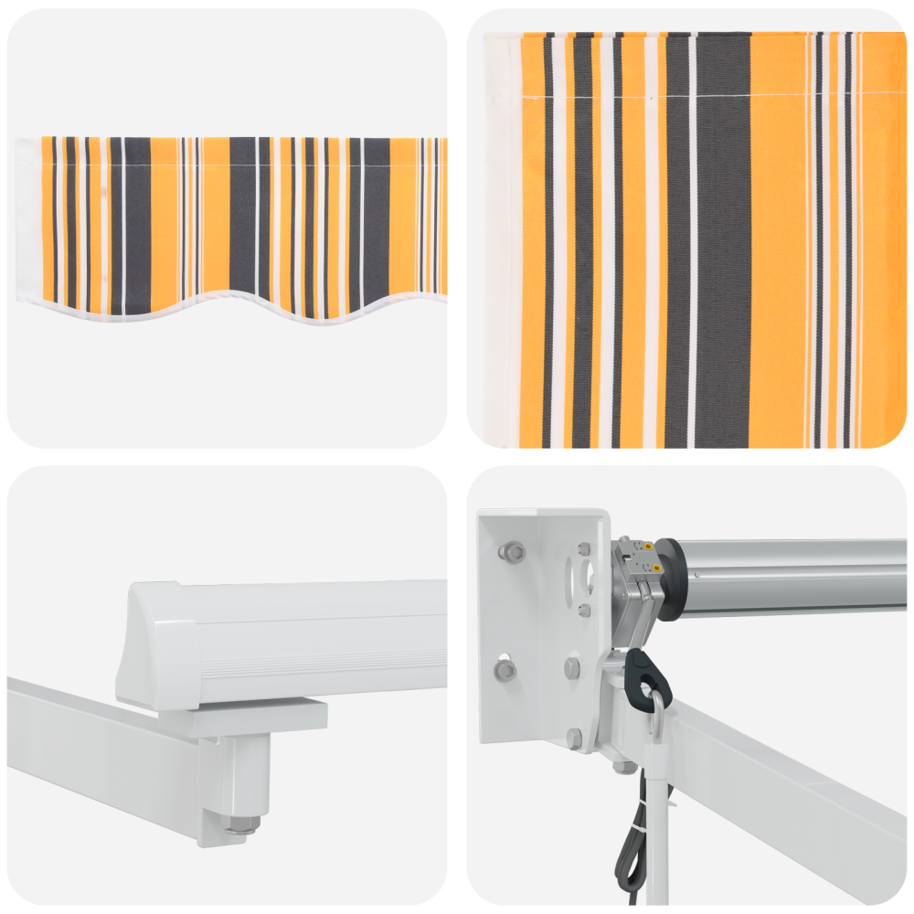 Produktbild för Markis Flerfärgsdesign 400 × 300 cm Polyester och metall