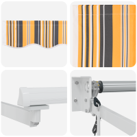 Produktbild för Markis Flerfärgsdesign 400 × 300 cm Polyester och metall