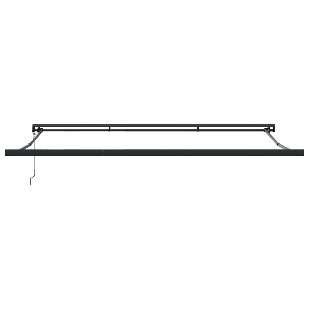 Produktbild för Utdragbar markis Svart 400 × 300 cm Tyg och Metall