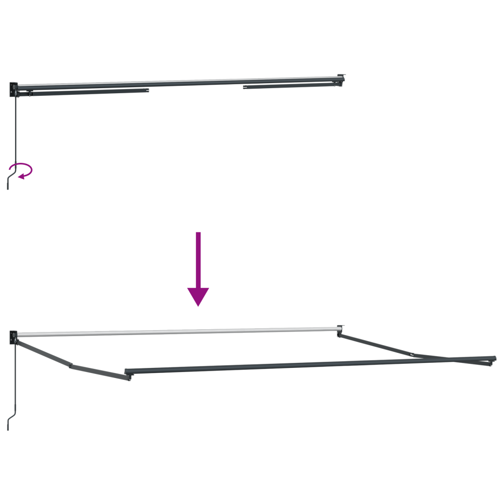 Produktbild för Utdragbar markis Röd 400 × 300 cm 100% Polyester och Aluminium