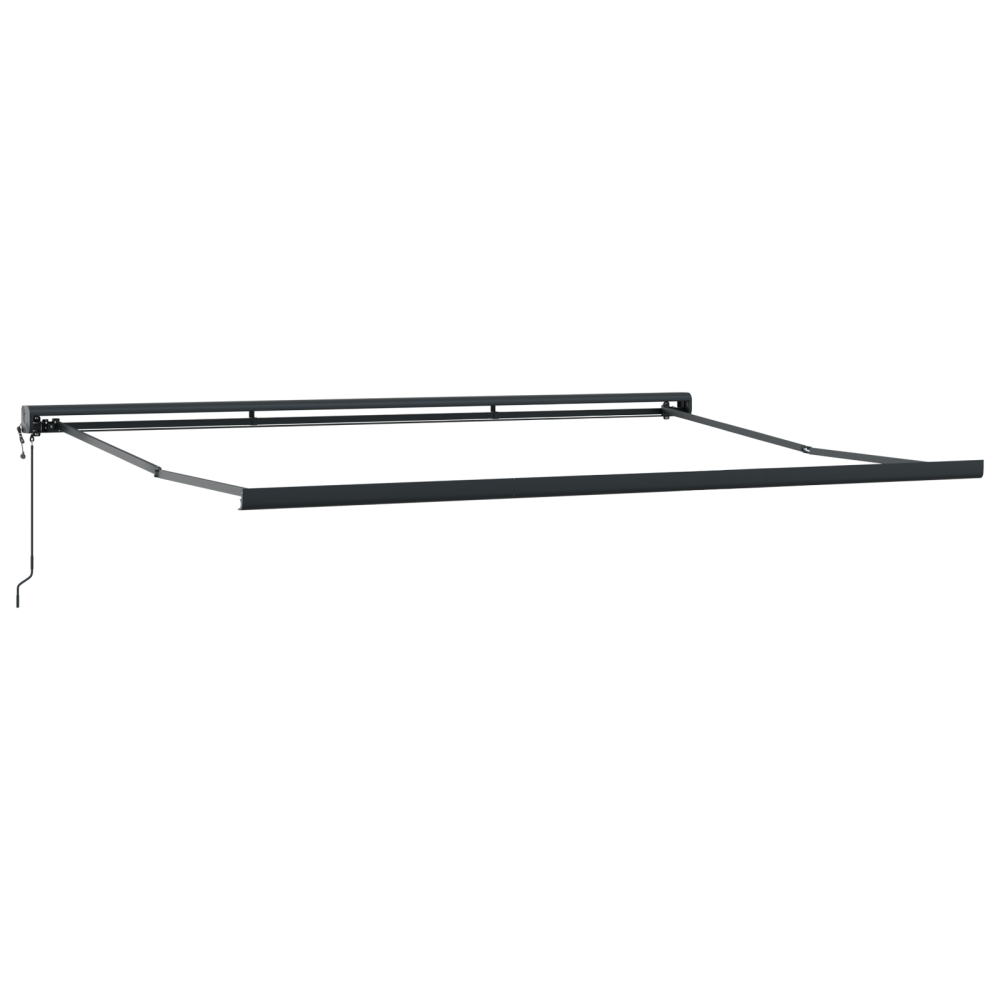 Produktbild för Utdragbar markis Gul och Orange 400 × 350 cm Duk och Aluminium
